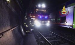 Linea direttissima Firenze-Arezzo, esercitazione in galleria